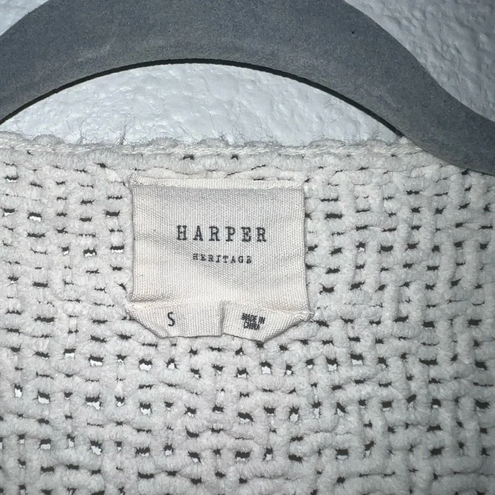 HARPER Heritage cream knitted super soft cardigan sweater Size S.